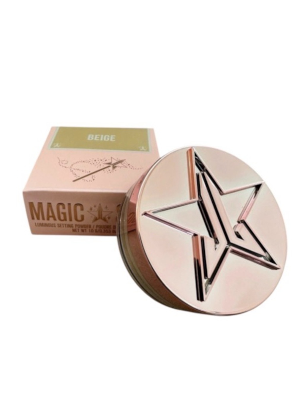 Jeffree Star Magic Luminous Setting Powder in Beige with Rose Gold Lid